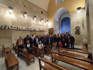 After Mass at the Chapel inside Church of Holy Sepulcher