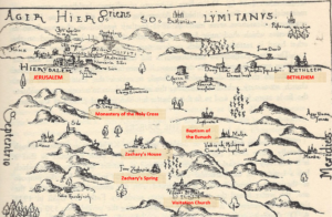 Ager Hierosolymitanus, Mapa de Jerusalén y alrededores por S. Werro (1581)