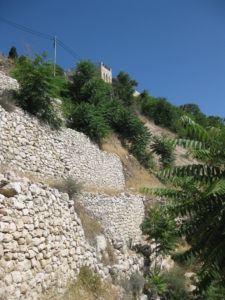 Terraplén, en la Ciudad de David, Jerusalén, Wikicommons