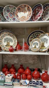 Armenian ceramic products in the shop