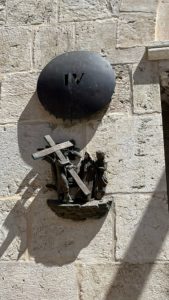 Fourth Station: Jesus is met by his Blessed Mother. Vía Dolorosa, Old City Jerusalem